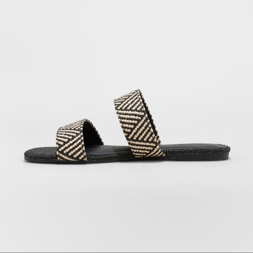 Universal Thread Anniemae Woven Sandal Slides - Picture 2 of 7